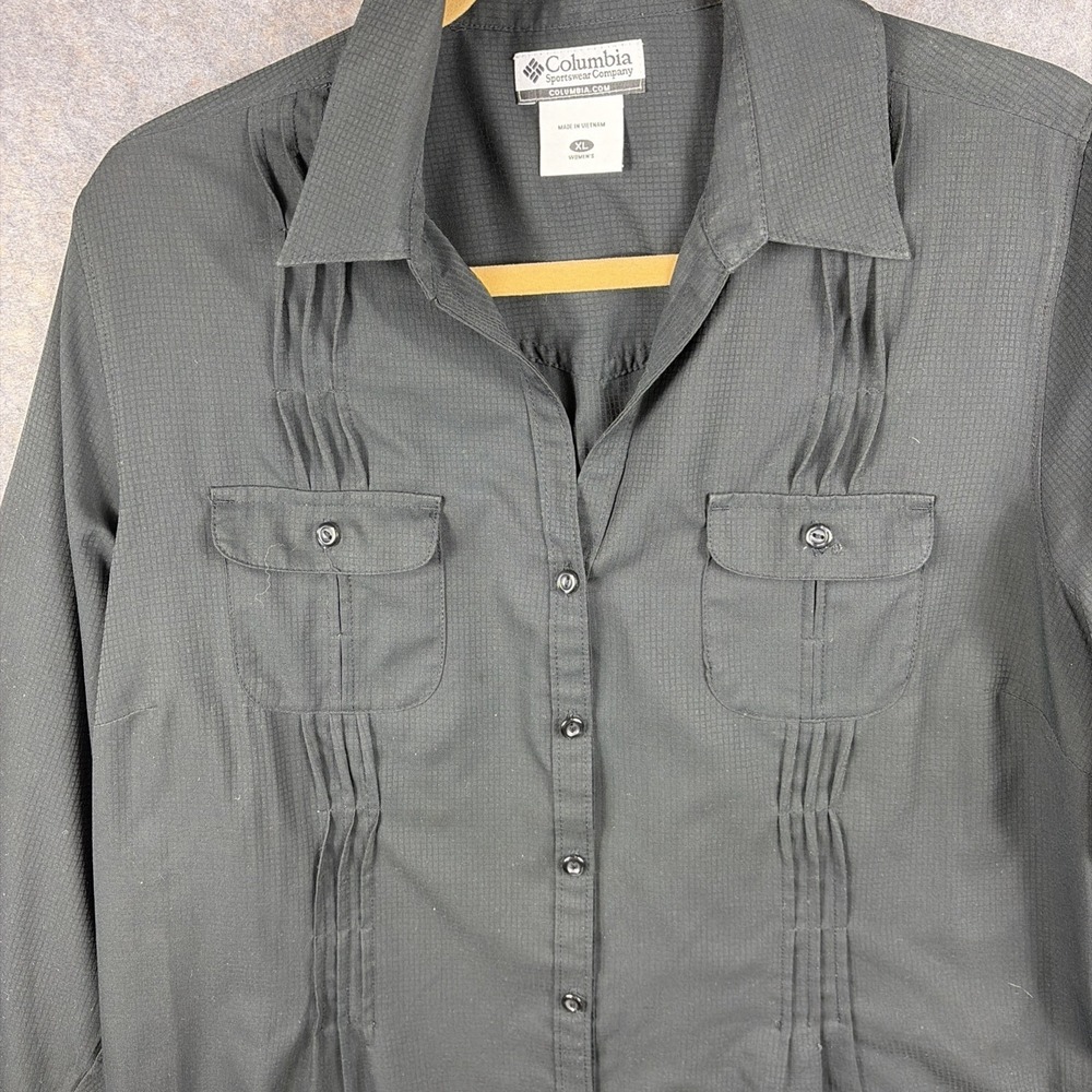 Columbia Women's Silver Ridge Long Sleeve Shirt Sun Protection / Black / Size XL - Picture 2 of 9